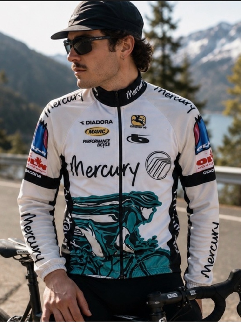 Vintage Giordana Mercury Cycling Biker Jacket Made in Italy Men’s Size S